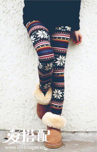 毛衣+Leggings紧身裤，冬季温暖又时尚